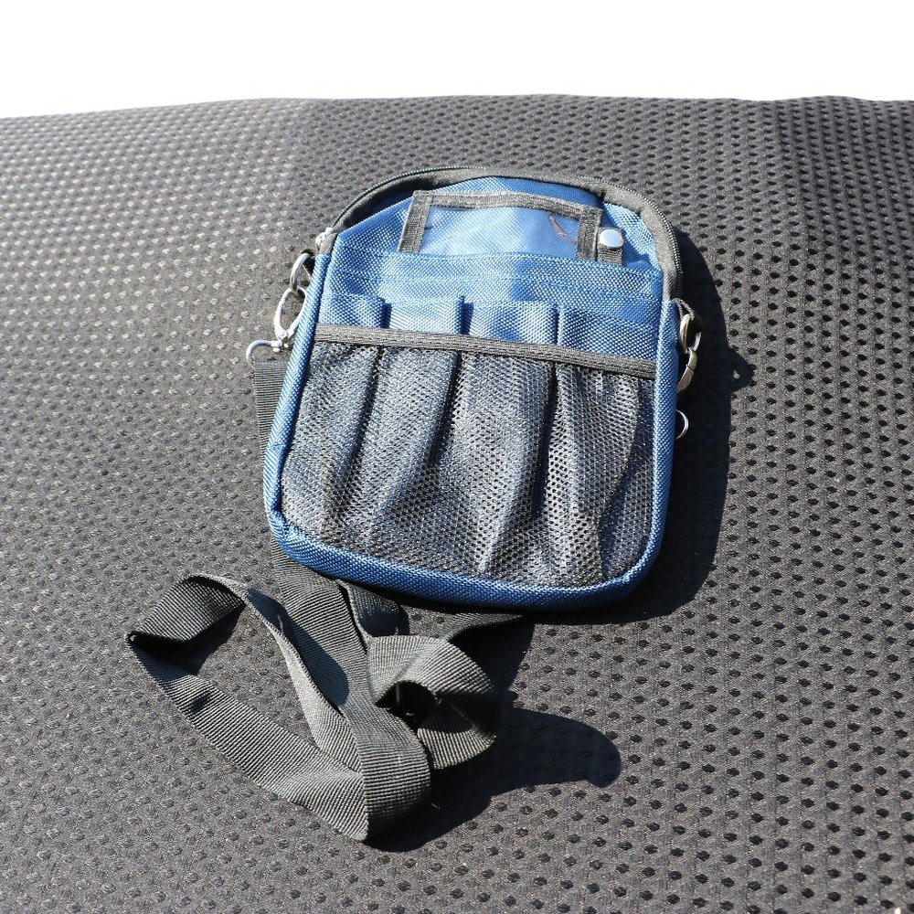 Milageto Nurse Multi-Compartment Nylon Dark Blue & Black Fanny Pack (NWOT)